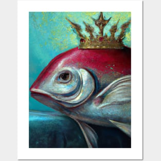Fish with a Crown Posters and Art